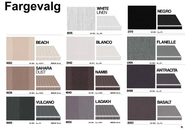 Hovedbilde Levegg - Sidemarkise - Høyde 120 cm - Velg mellom 150 dukfarger