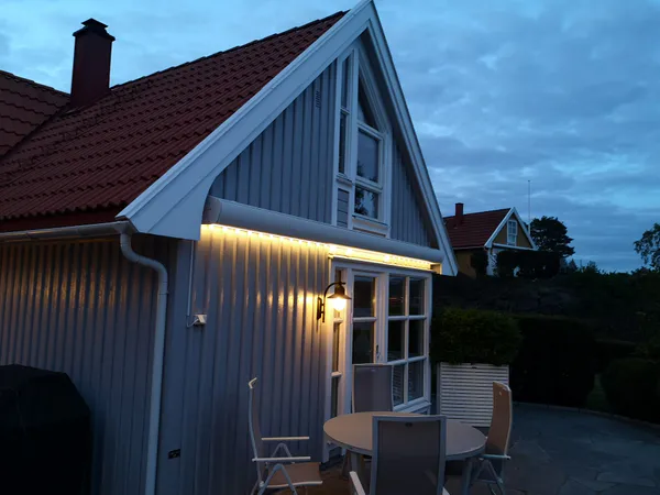 Hovedbilde Kassettmarkise m ledlys, Bredde 595-650 cm x 310 cm utfall