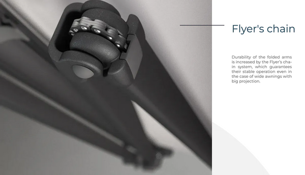 Hovedbilde Semi-Kassettmarkise, Bredde 415-470 cm x 310 cm utfall