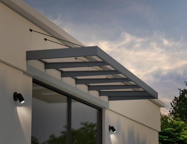 Hovedbilde Canopia by Palram Sophia XL dørmarkise 140 x 565 cm grå klar